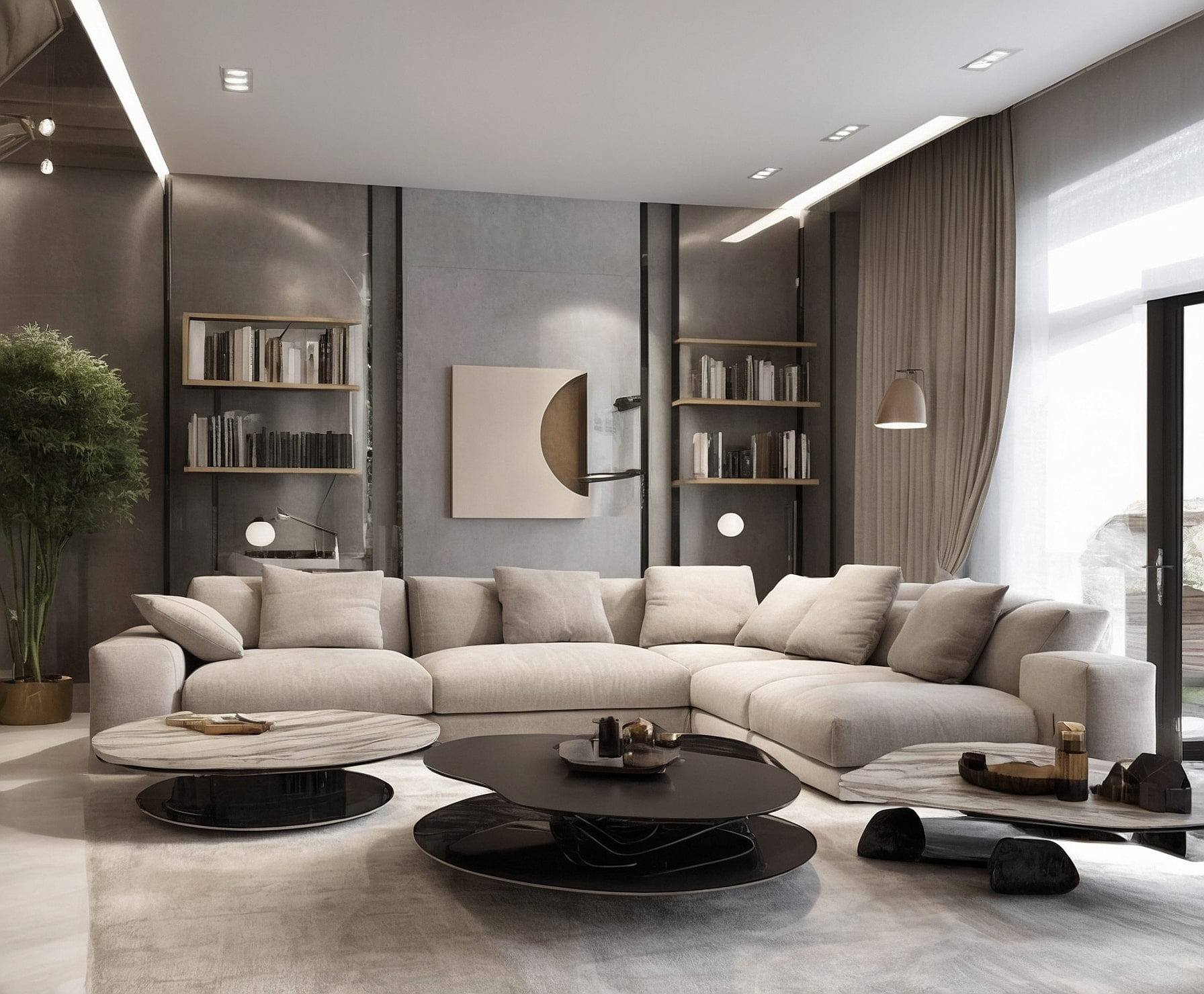 Sofá de lujo tapizado, elegancia y estilo moderno